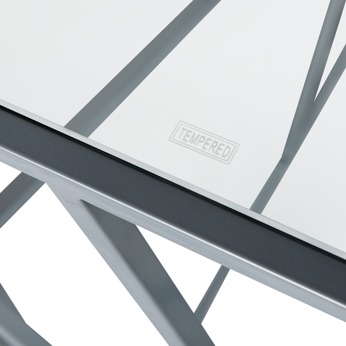 Masă consolă ORLAND Argintiu [8]