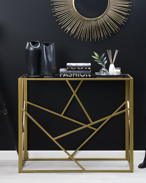 Console table ORLAND Glass Gold [1]