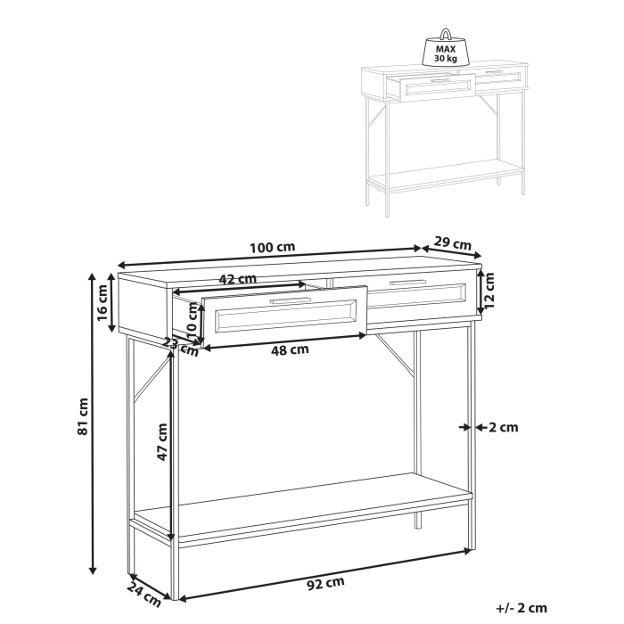 Console table PASCO Light brown [3]