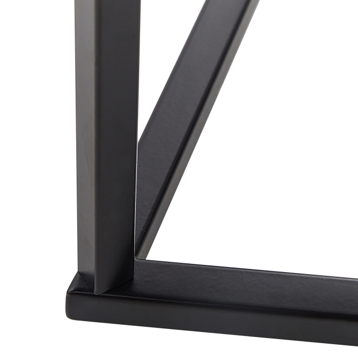 Masă consolă PERRIN Sticlă securizată Marmură/Negru [6]