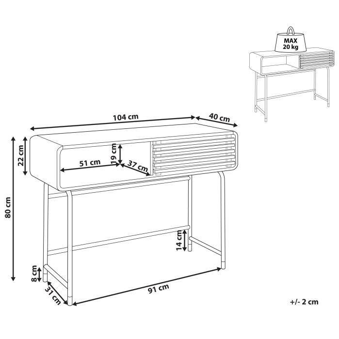 RIFLE Console Table White [3]