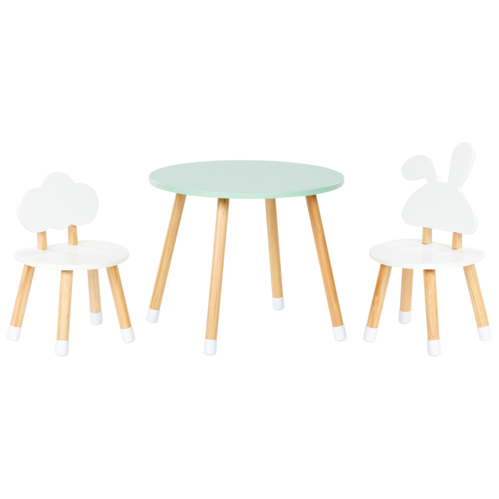 Masă cu scaune pentru copii ROBIN Alb [2]