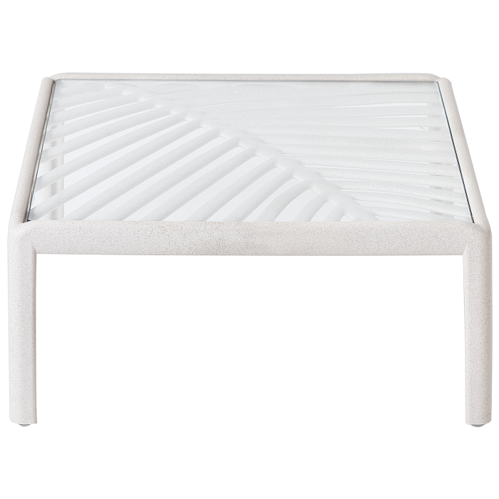 Masă de cafea pentru grădină FERRETTI Bej deschis [5]