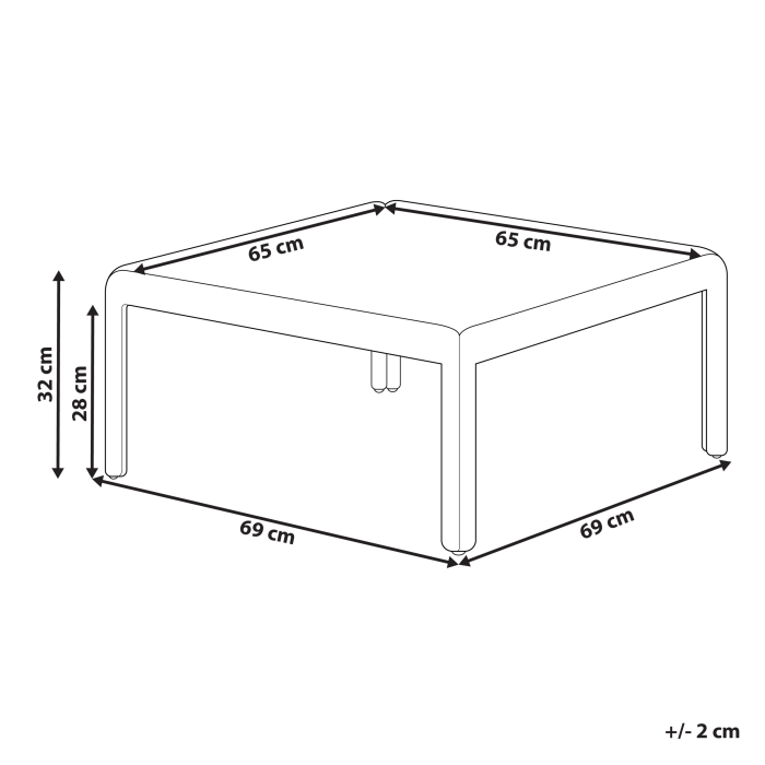 Masă de cafea pentru grădină FERRETTI Bej deschis [3]
