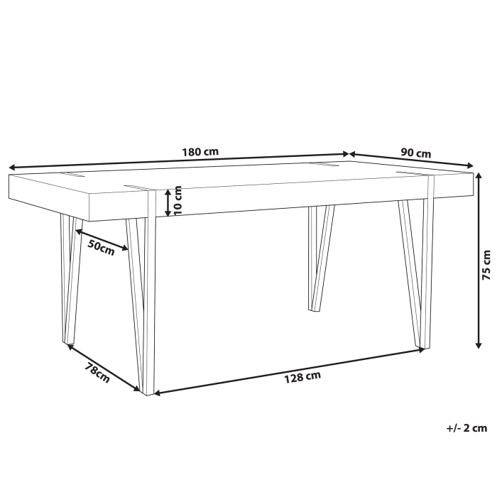 ADENA dining table Brown 180 cm 90 cm [3]