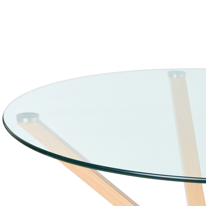 Masă de dining ALTURA Transparent 90 cm 90 cm [5]