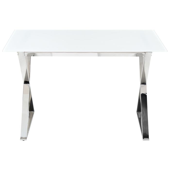 Dining table ATTICA White 120 cm 70 cm Tempered glass [4]