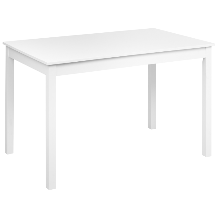 Masă de dining BARLEE Alb 120 cm 75 cm Lemn de plop [2]