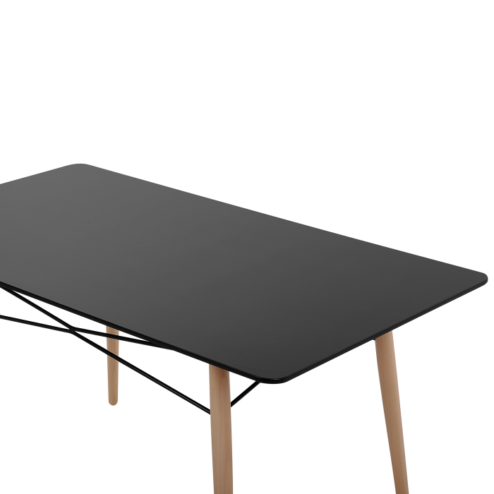 Masă de dining BIONDI Negru 140 cm 80 cm [5]