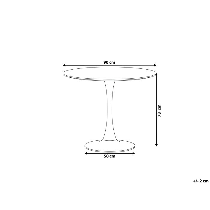 Dining table BOCA White 90 cm 90 cm [3]