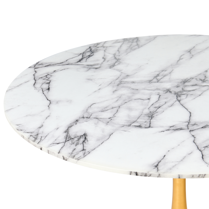 Masă de dining BOCA Alb marmură 120 cm 120 cm [4]