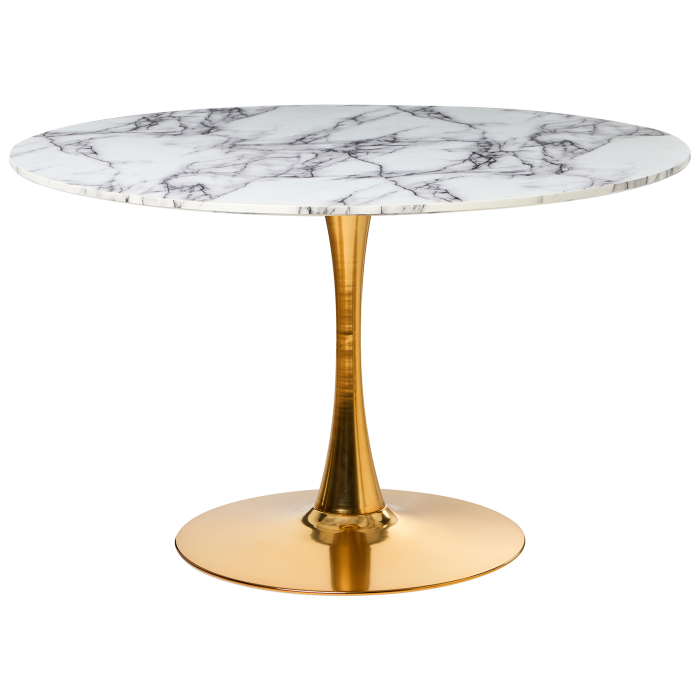 Masă de dining BOCA Alb marmură 120 cm 120 cm [2]