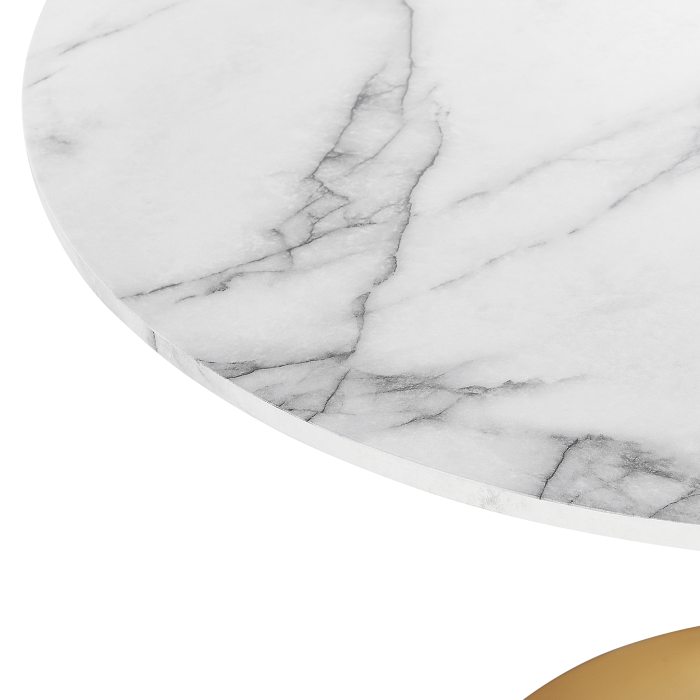 Masă de dining BOCA Marmură/Auriu 90 cm 90 cm [4]
