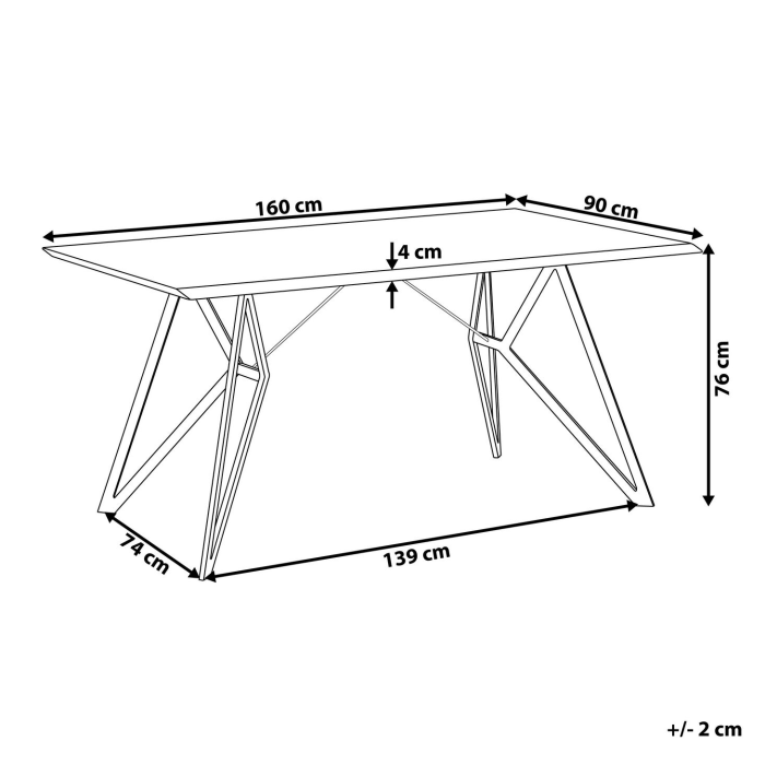 Dining table BUSCOT Light brown 160 cm 90 cm [3]