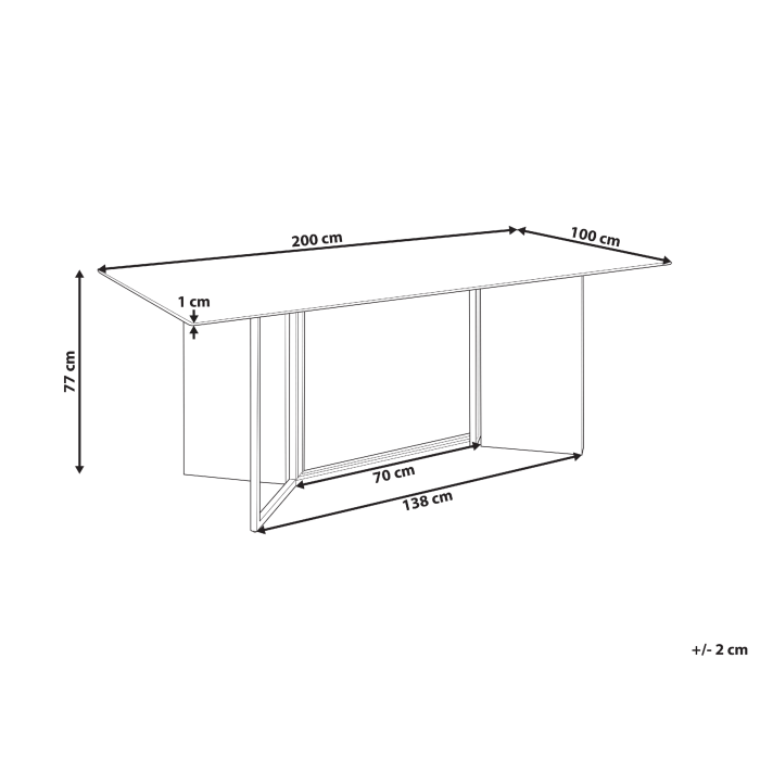 Masă de dining CALCIO Alb marmură 200 cm 100 cm [3]
