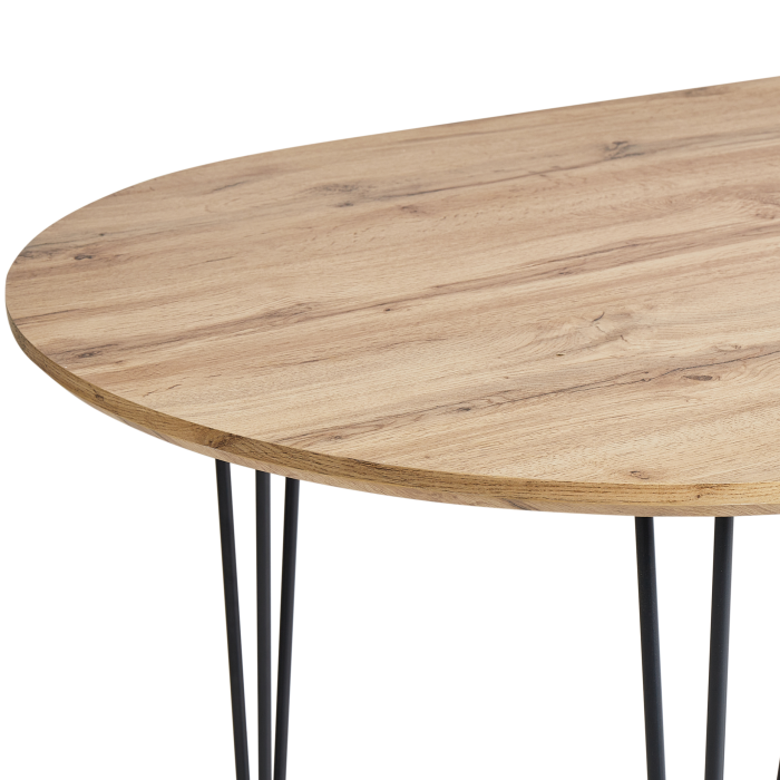 Masă de dining CAVELL Maro deschis 160 cm 90 cm [5]