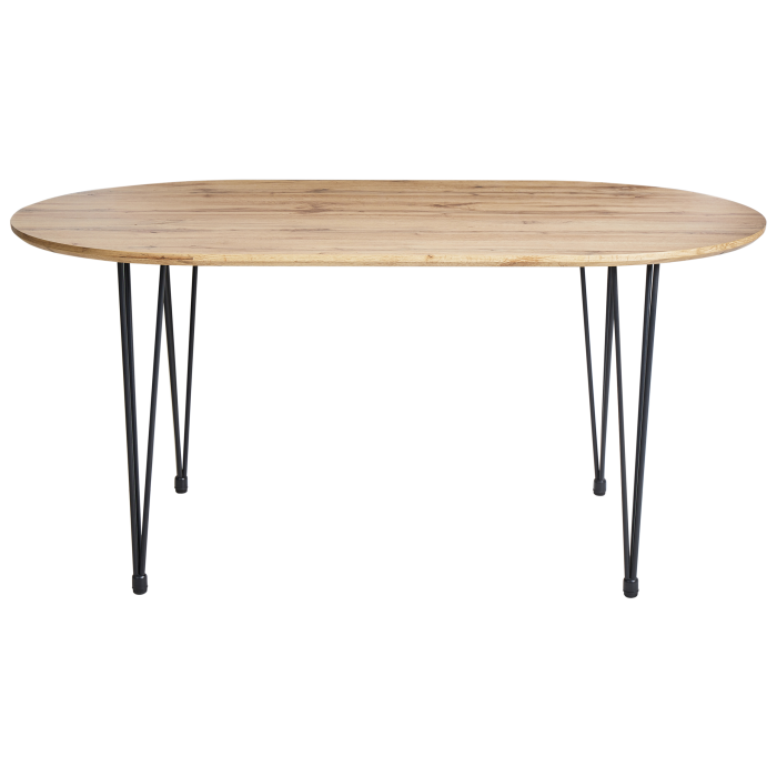 Masă de dining CAVELL Maro deschis 160 cm 90 cm [4]