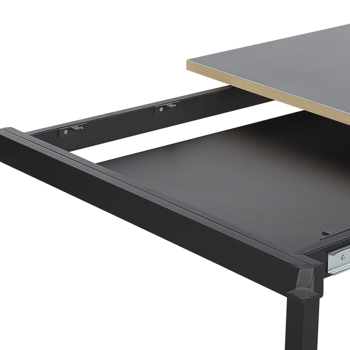 Masă de dining extensibilă AVIS Negru 140/190 cm 90 cm [6]