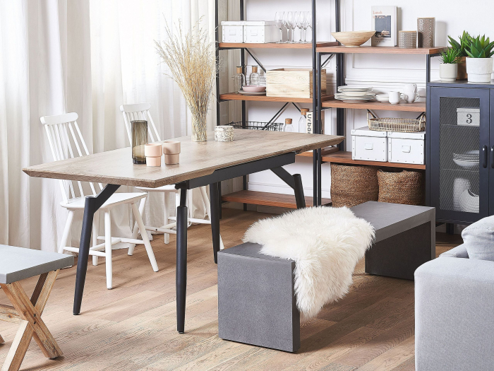 Masă de dining extensibilă BARBOSA Maro închis 140/180 cm 80 cm [1]