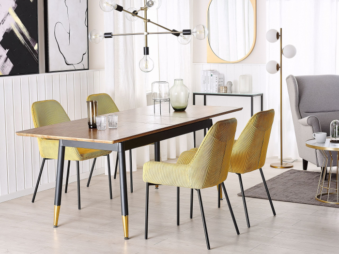 Masă de dining extensibilă CALIFORNIA Maro închis 160/200 cm 90 cm [1]