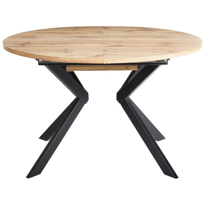 CARLEA extendable dining table Light brown 120/160 cm 120 cm [5]