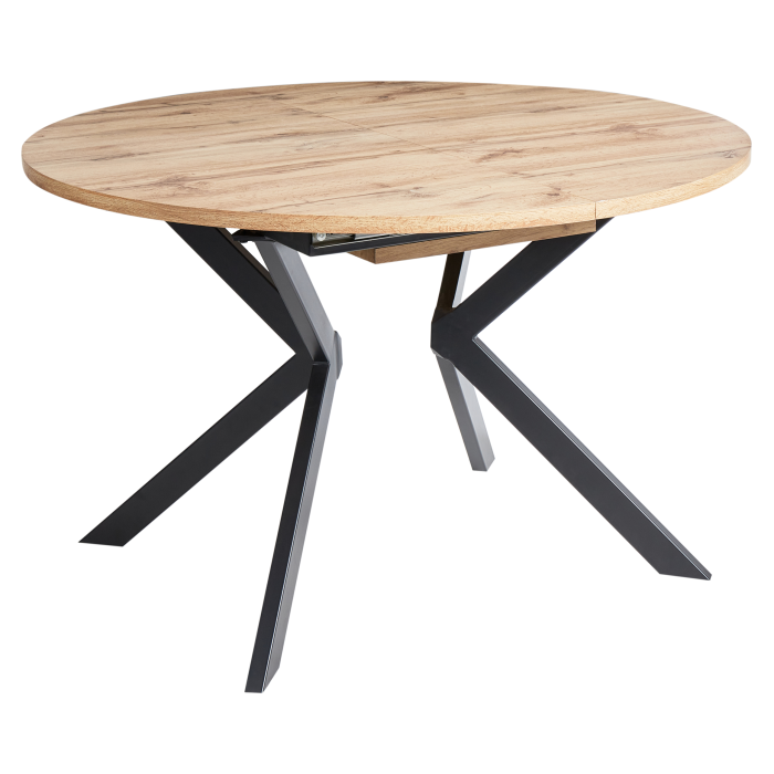 CARLEA extendable dining table Light brown 120/160 cm 120 cm [4]