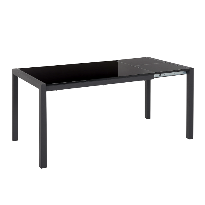 Extendable dining table GRANADA Black 120/160 cm 80 cm [2]