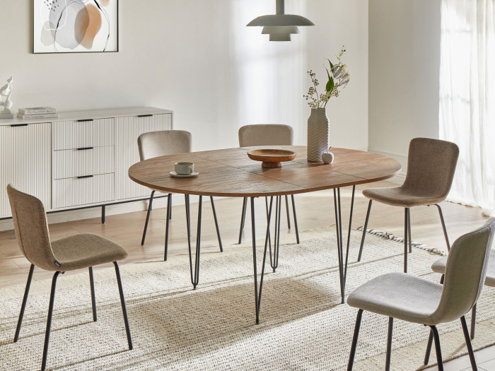 Masă de dining extensibilă LOUISE Maro 120/160 cm 120 cm [1]