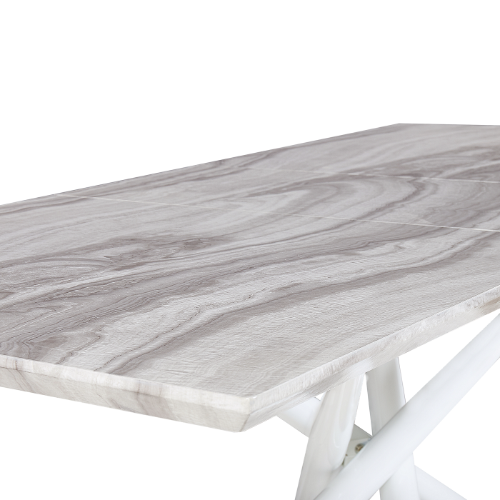 Masă de dining extensibilă MOIRA Alb 160/200 cm 90 cm [8]