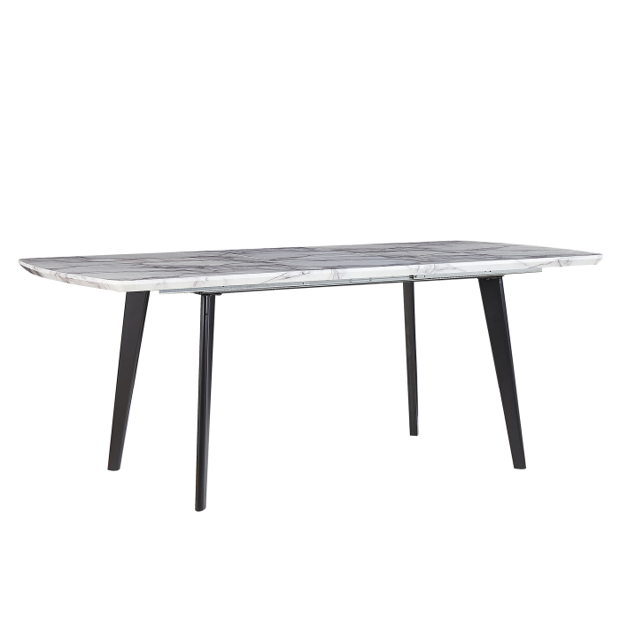 Extendable dining table MOSBY Marble grey 160/200 cm 90 cm [2]