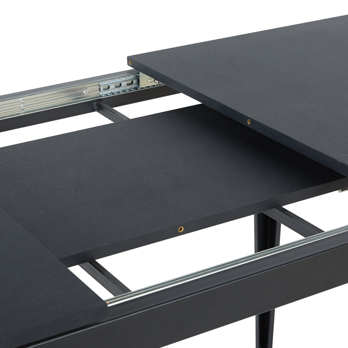 Masă de dining extensibilă NORLEY Negru 120/160 cm 80 cm [7]