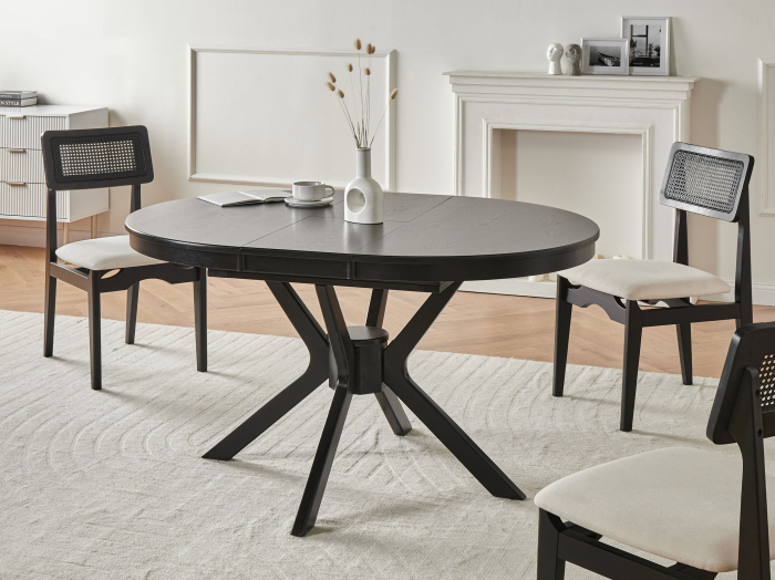 TYMIS extendable dining table Black oak 107/137 cm 107 cm [1]