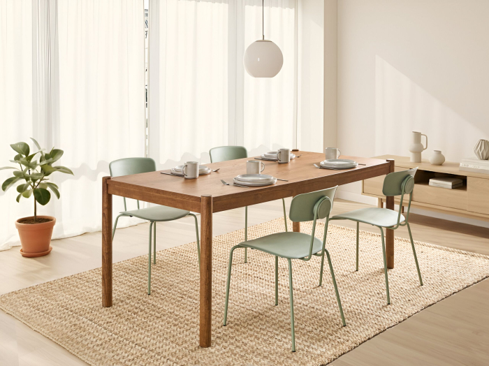 Masă de dining FONDIS Stejar închis 180 cm 80 cm [1]