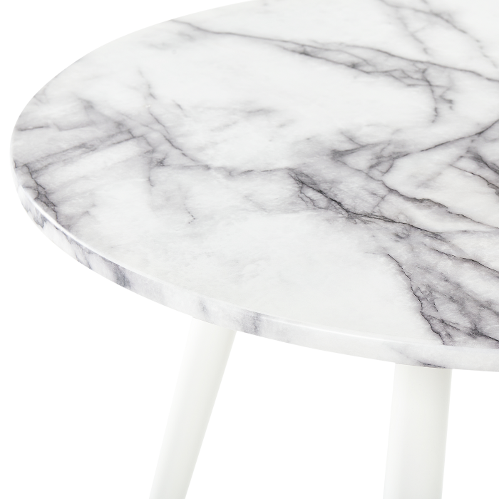 Masă de dining GUTIERE Alb marmură 80 cm 80 cm [4]