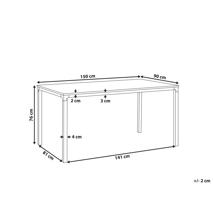 Masă de dining HOCKLEY Maro deschis 150 cm 90 cm [3]