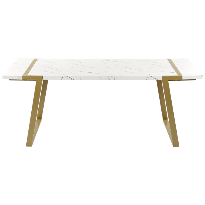 Masă de dining MARTYNIKA Alb marmură 200 cm 90 cm [4]