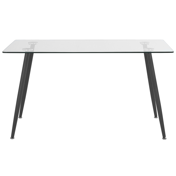MIDLAND dining table Black 140 cm 80 cm Tempered glass [4]