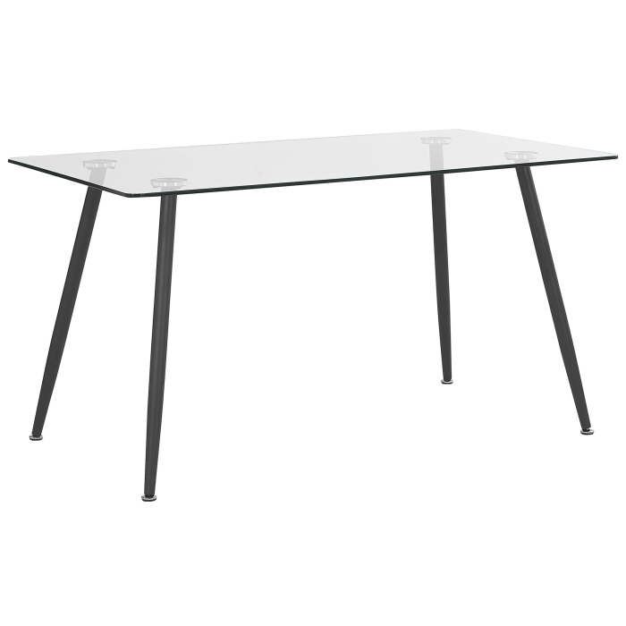 MIDLAND dining table Black 140 cm 80 cm Tempered glass [2]
