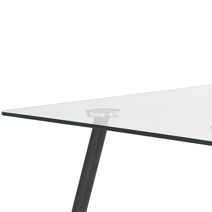 MIDLAND dining table Black 140 cm 80 cm Tempered glass [5]