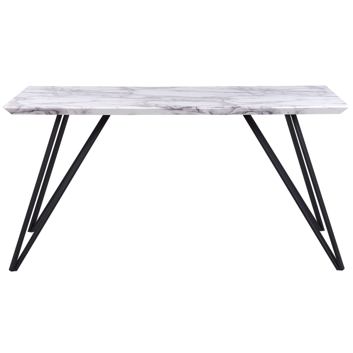 Masă de dining MOLDEN Marmură/Negru 150 cm 80 cm [4]
