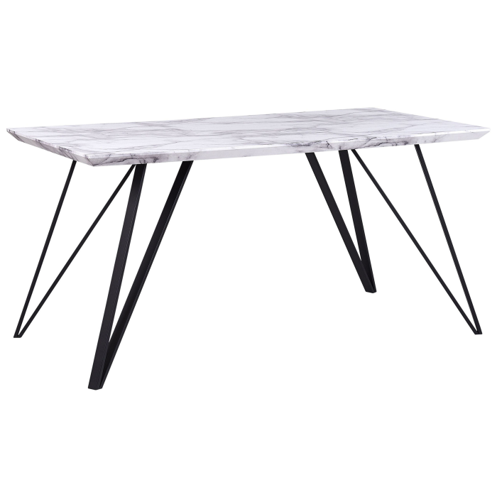 Masă de dining MOLDEN Marmură/Negru 150 cm 80 cm [2]