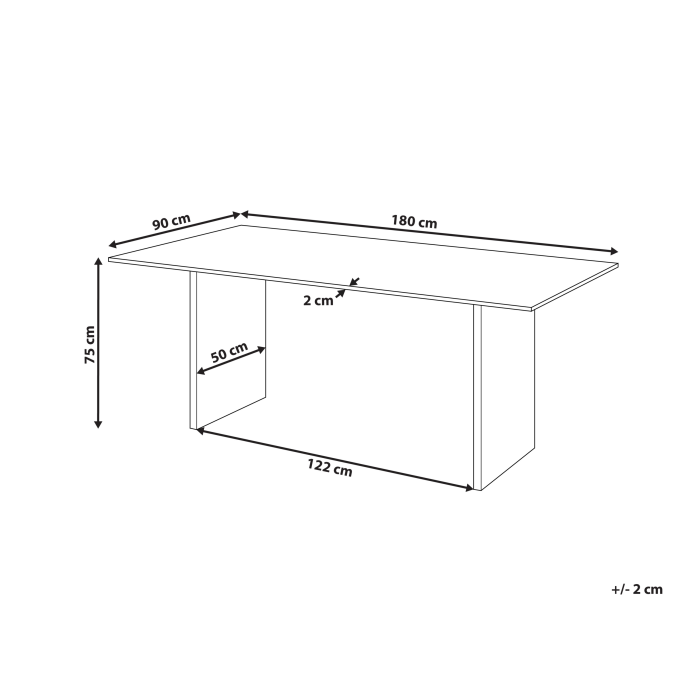 Masă de dining MOORA Frasin natural 180 cm 90 cm [3]