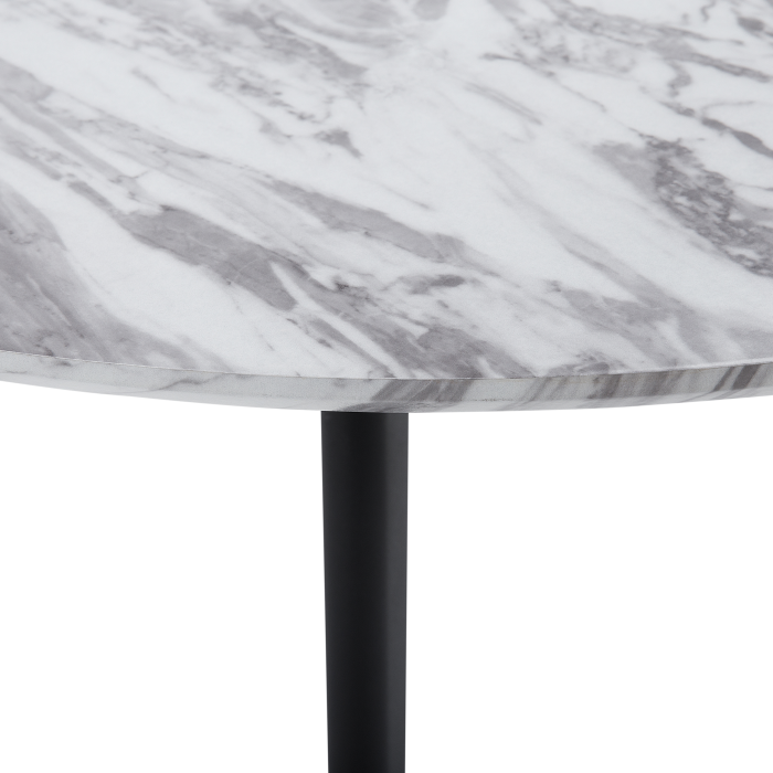 Dining table MOSBY White marble 110 cm 110 cm [4]