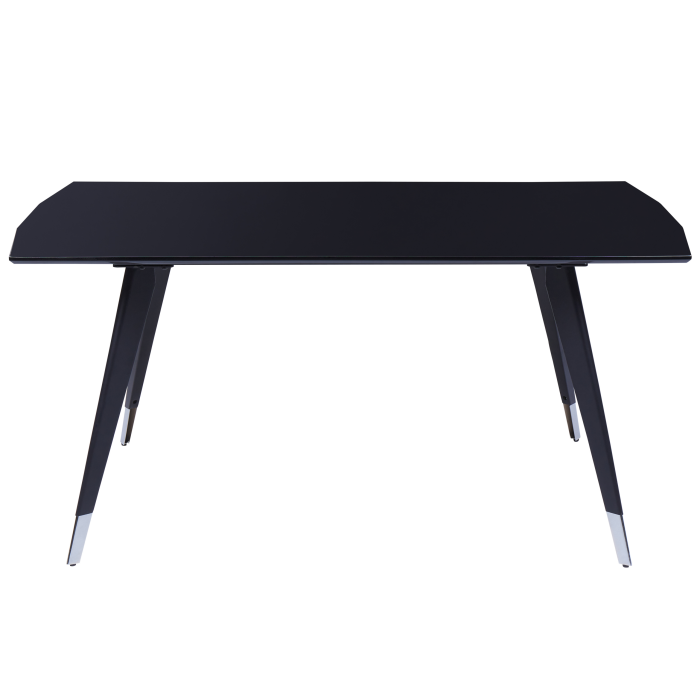 Masă de dining MOSSLE Negru 160 cm 90 cm [4]