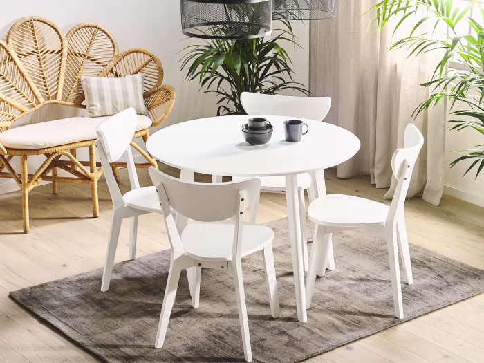 ROXBY Dining Table White 100 cm 100 cm [1]