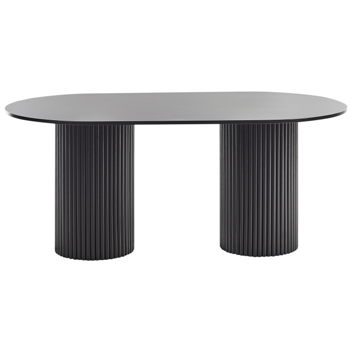 Dining table SHERIDAN Black 180 cm 100 cm [4]