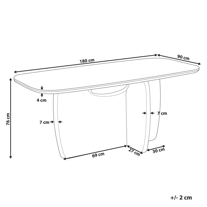 TRAVERS dining table Travertine look 180 cm 90 cm [3]