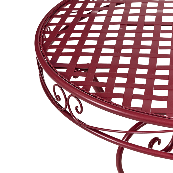 Garden table ALBINIA 70 cm 70 cm Metal Bordeaux [4]