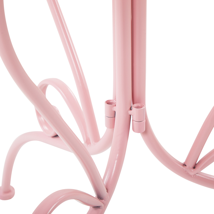 Masă de grădină ALBINIA 70 cm 70 cm Metal Roz [5]