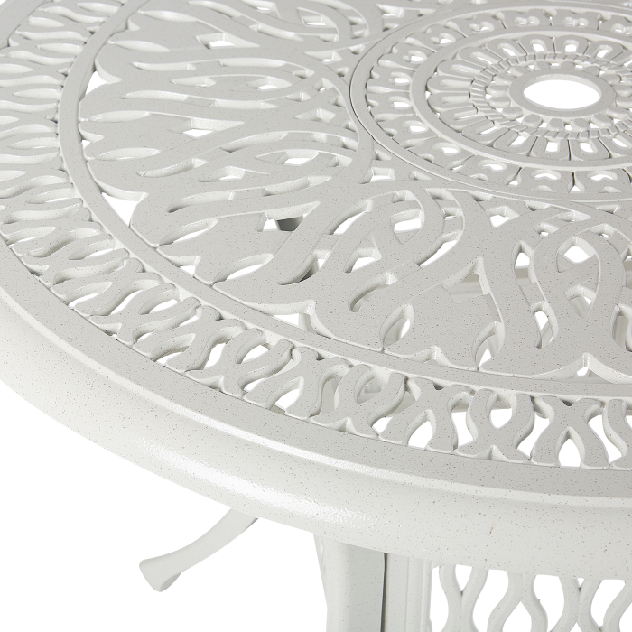 ANCONA garden table 90 cm 90 cm Metal Off-white [4]